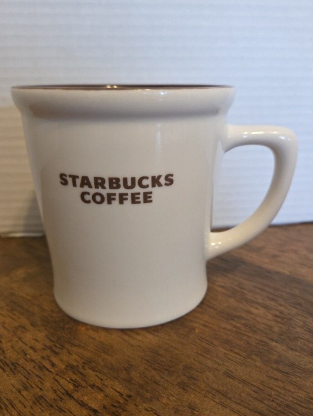 Starbucks 2009 White & Brown China Mug Collectible